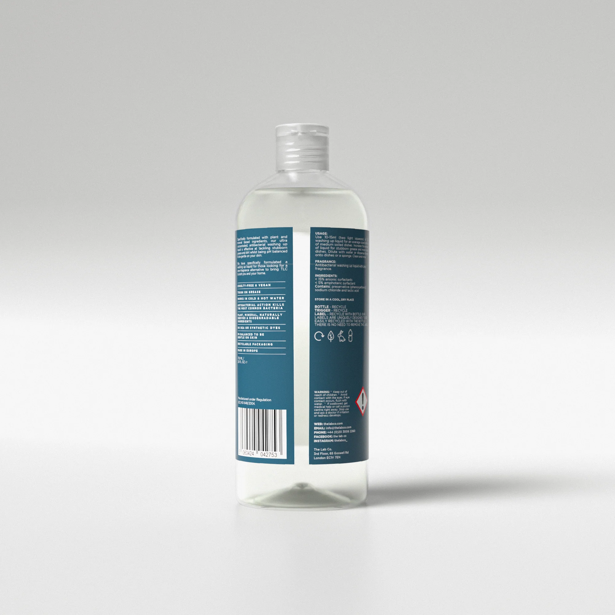 Fragrance Free Washing Up Liquid 750ml - Image 3